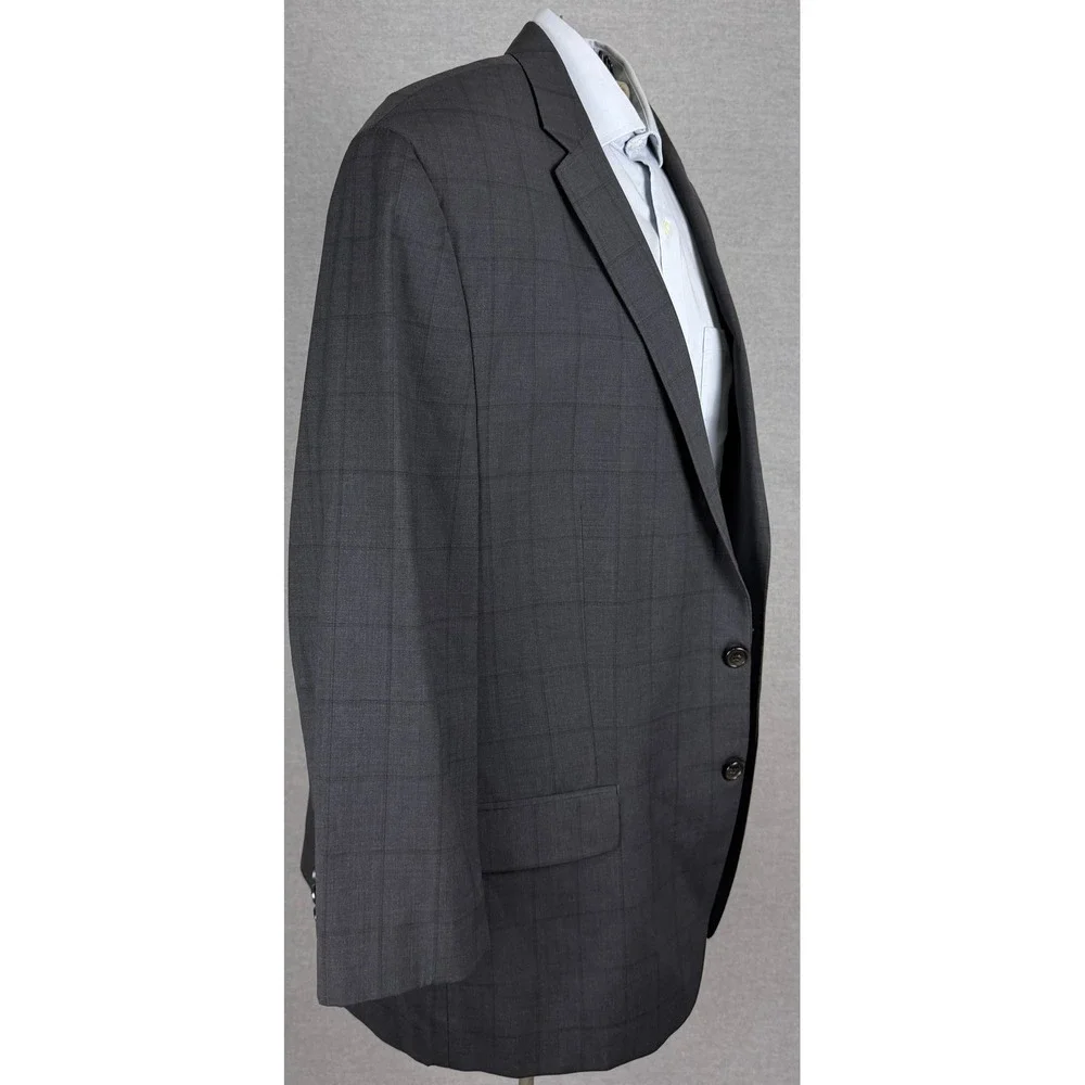 Ralph Lauren Mens Grey Windowpane Two Button Blazer Sport Coat 48R Dillard's